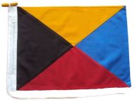 15x12in 38x30cm Zulu Z signal flag US Navy Size 0 & British Navy Size