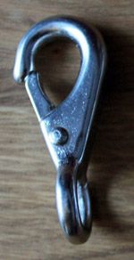 Stainless fixed eye snap clip
