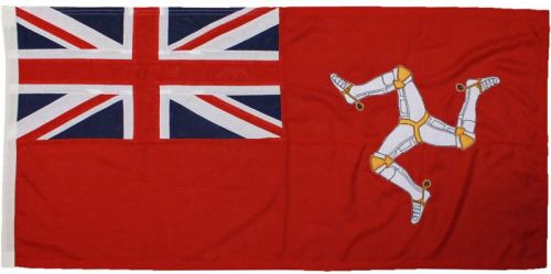 1.25yd 45x22.5in 114x57cm Isle of Man ensign (woven poly)