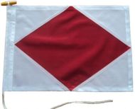 15x12in 38x30cm Foxtrot F signal flag US Navy Size 0 & British Navy Size