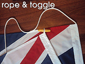 UK rope & toggle British flag fixture